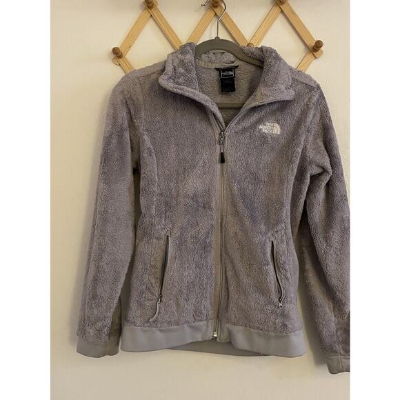 The North Face Sweatshirt Women's Small Gray Osito Fleece Collared Full Zip - Picture 2 of 8